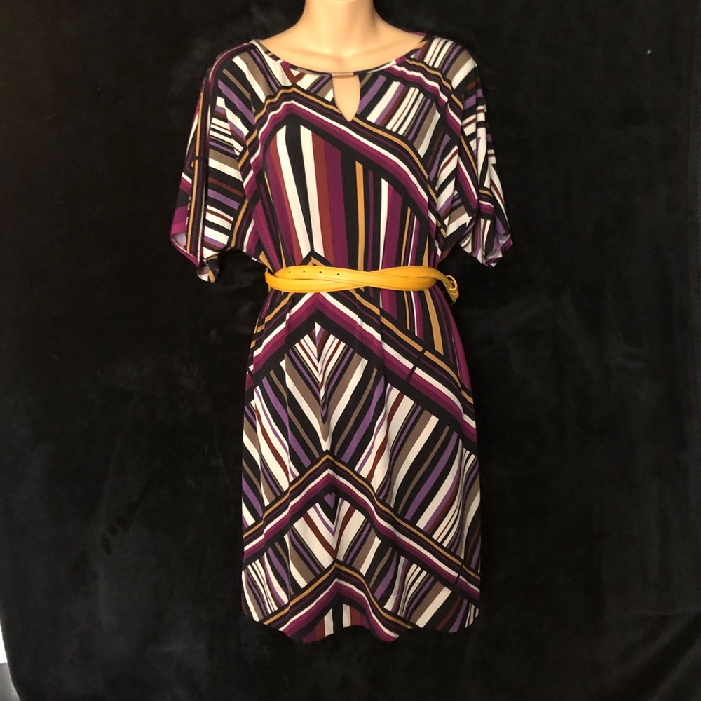 Geometric Print Dress   G155